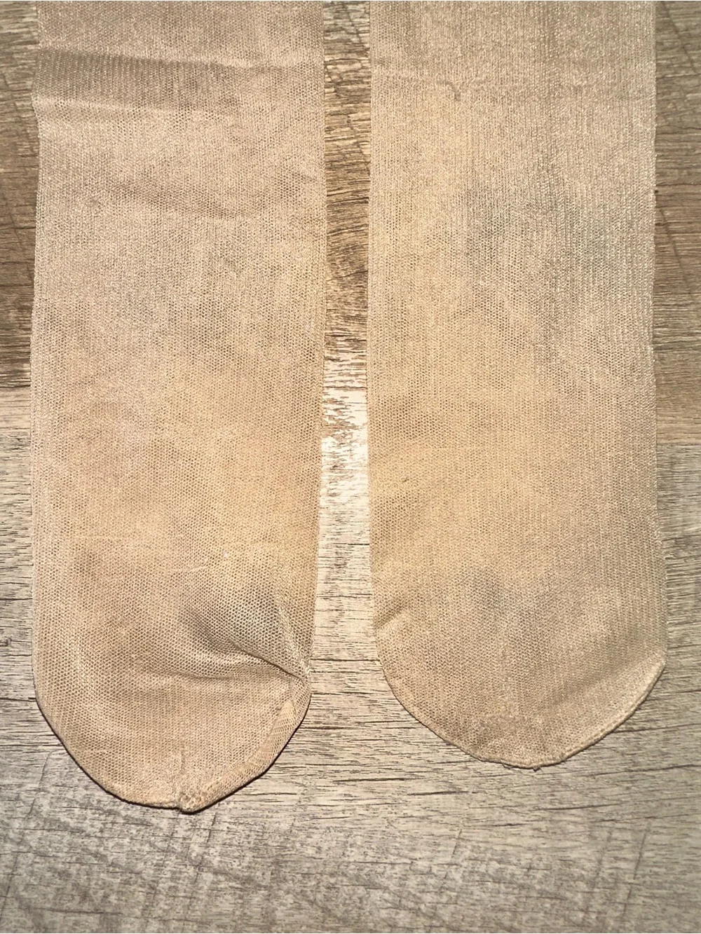 Sheer Beige Knee-High Stockings - Pair